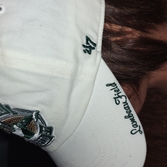 '47 Brand Lambeau Field TitleTown Sequin Green Bay Packers Strapback Cap Hat - Picture 4 of 10